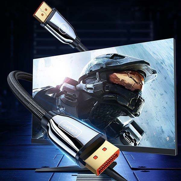 USAMS кабел DP към DP Display Port 3.0м 8K HD, черен