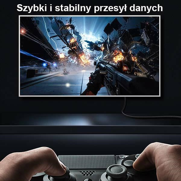 USAMS кабел DP към DP Display Port 3.0м 8K HD, черен