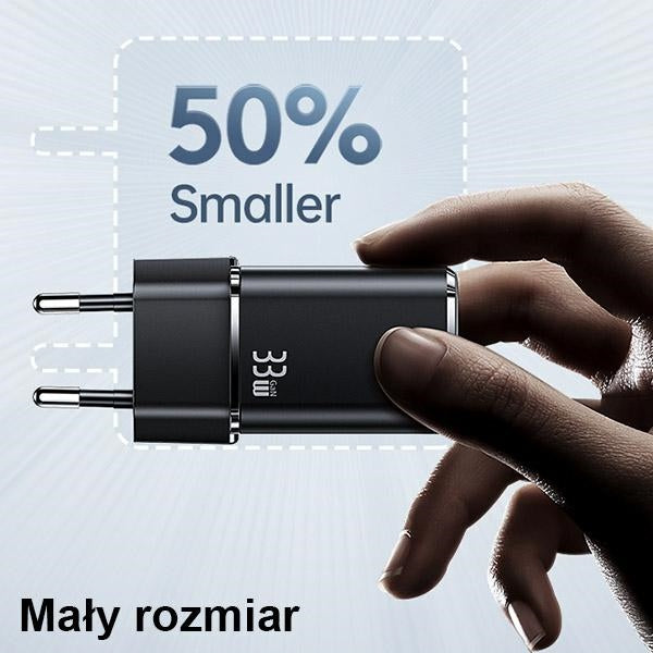 Зарядно USAMS T43 33W PD3.0 + QC3.0 Fast Charging, бяло