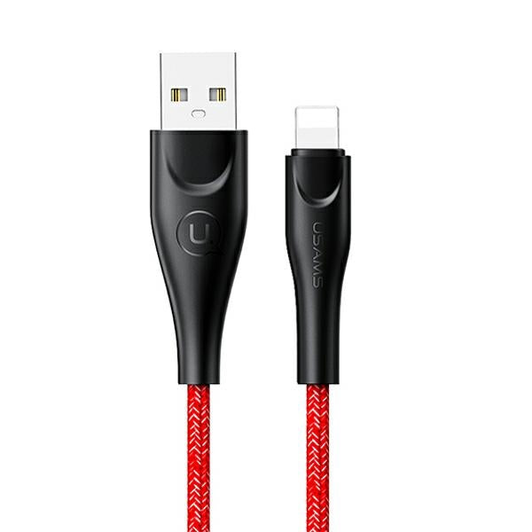 USAMS Kabel U41 pleciony кабел Lightning, червен, Fast Charge
