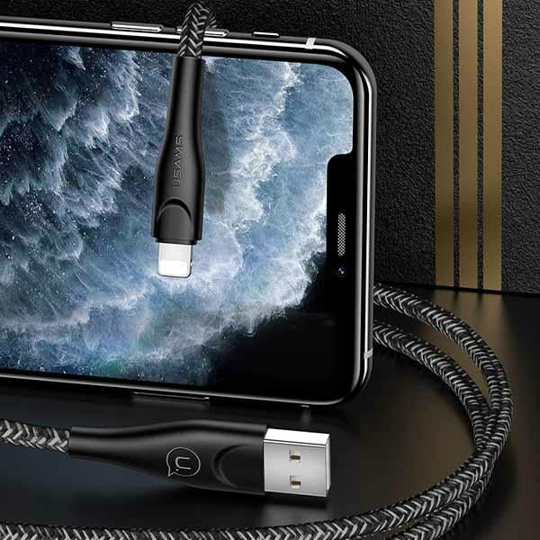 USAMS Kabel U41 pleciony кабел Lightning, червен, Fast Charge