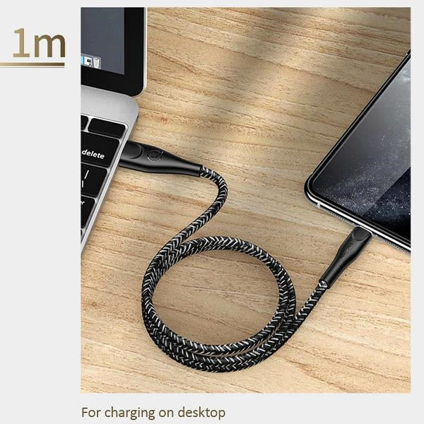 USAMS Kabel U41 pleciony кабел Lightning, червен, Fast Charge