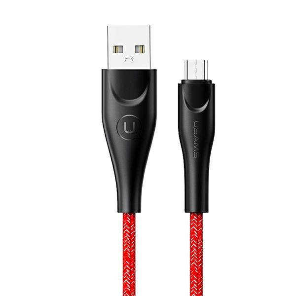 USAMS Кабел плетен U41 microUSB червен Fast Charge