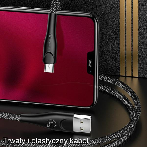 USAMS Кабел плетен U41 microUSB червен Fast Charge