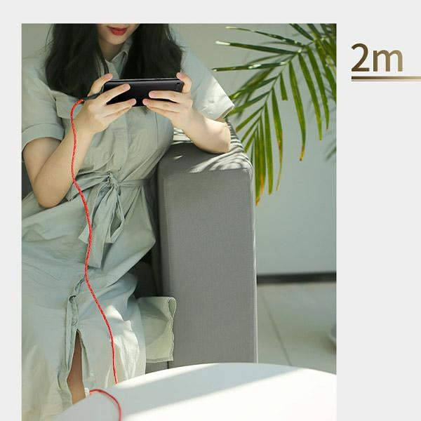 USAMS U41 плетен кабел microUSB, червен, Fast Charge