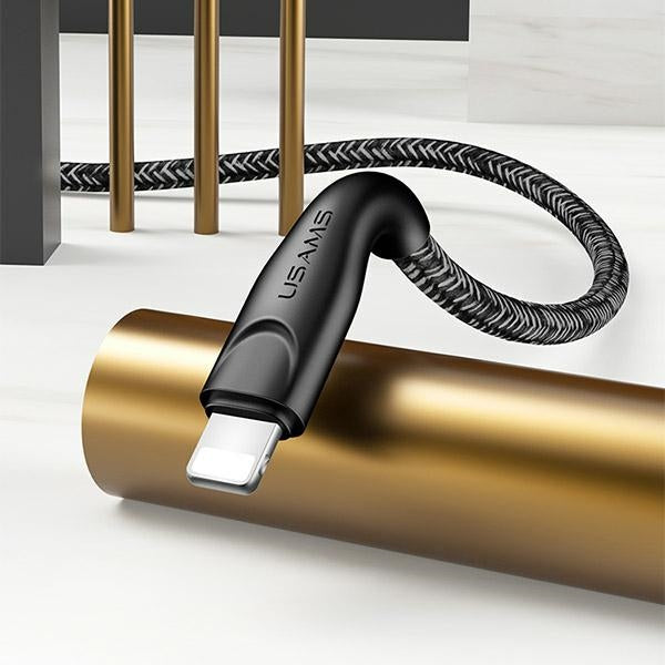 USAMS Кабел pleciony U41 Lightning, 2 m, червен Fast Charge