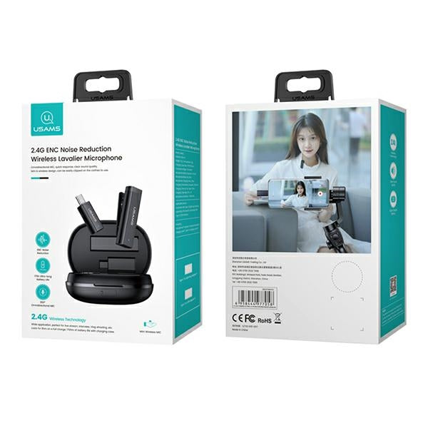 USAMS Wireless Lavalier безжичен микрофон с ENC технология