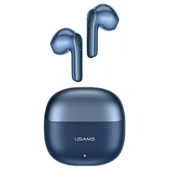 USAMS Слушалки Bluetooth 5.1 TWSXH Series Dual mic безжични, сини