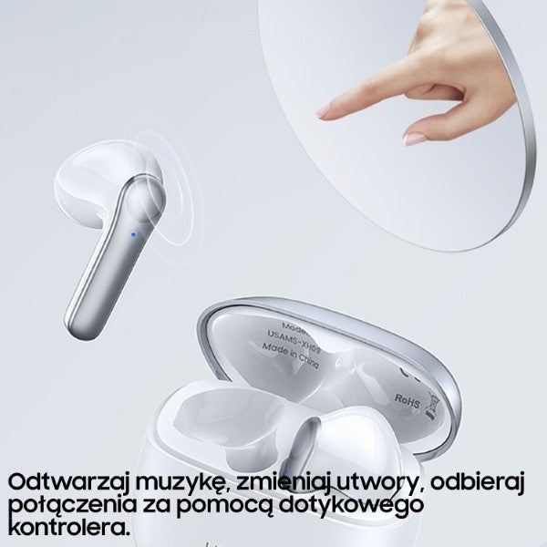 USAMS Слушалки Bluetooth 5.1 TWSXH Series Dual mic безжични, сини