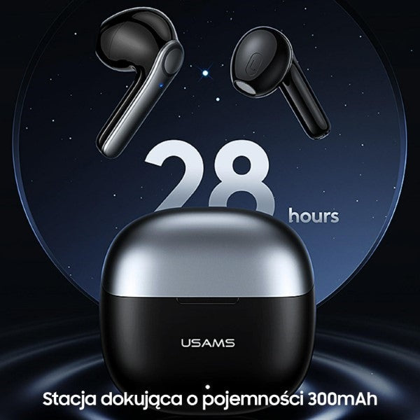 USAMS Слушалки Bluetooth 5.1 TWSXH Series Dual mic безжични, сини