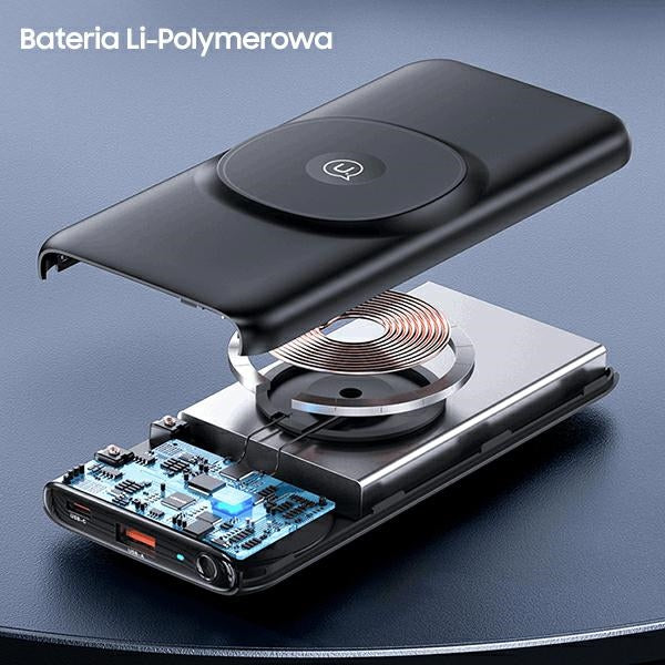 USAMS Powerbank 20W QC3.0+PD Magnetic Wireless Fast Charge, син