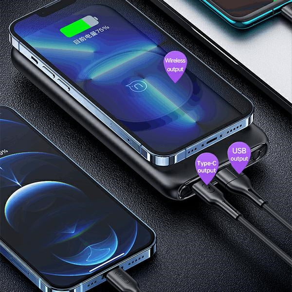 USAMS Powerbank 20W QC3.0+PD Magnetic Wireless Fast Charge, син