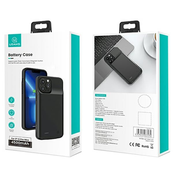 Powerbank калъф USAMS Power Case за iPhone 13 Pro 6,1", черен