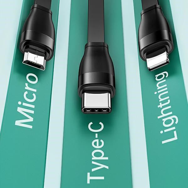 USAMS Kabel U69 3в1 1 м, зелен (lightning/microUSB/USB-C)