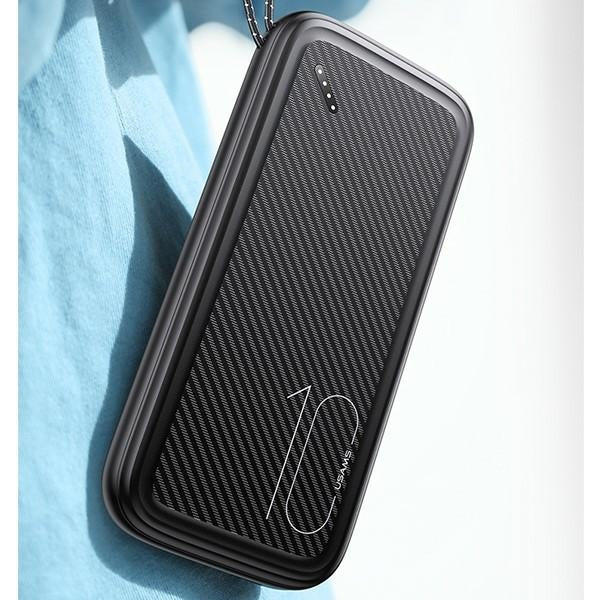 USAMS Powerbank MicroUSB Fast Charge, черен