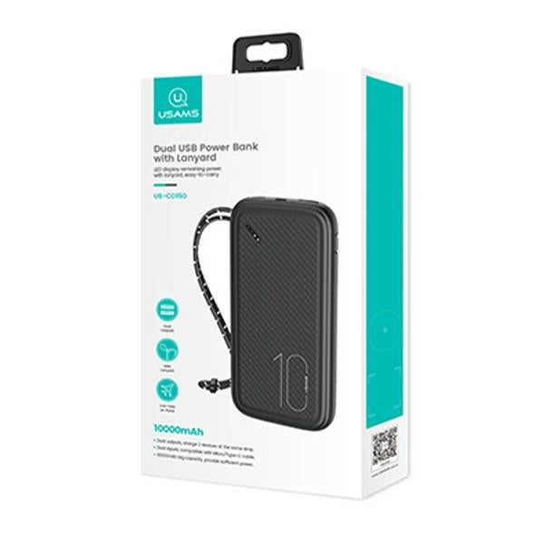 USAMS Powerbank MicroUSB Fast Charge, черен