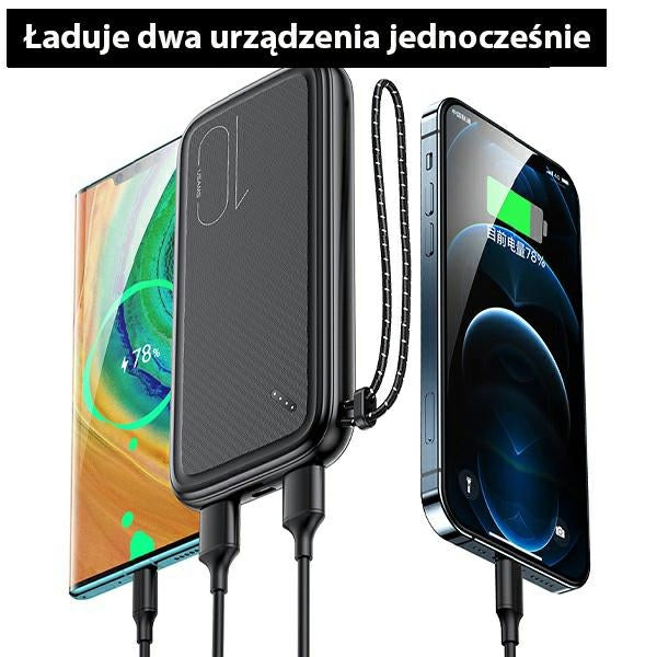 USAMS Powerbank с MicroUSB Fast Charge, бял — 85076000