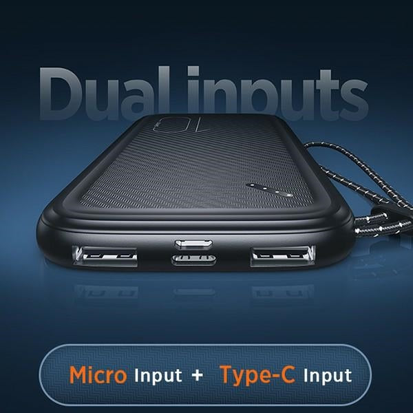 USAMS Powerbank с MicroUSB Fast Charge, бял — 85076000