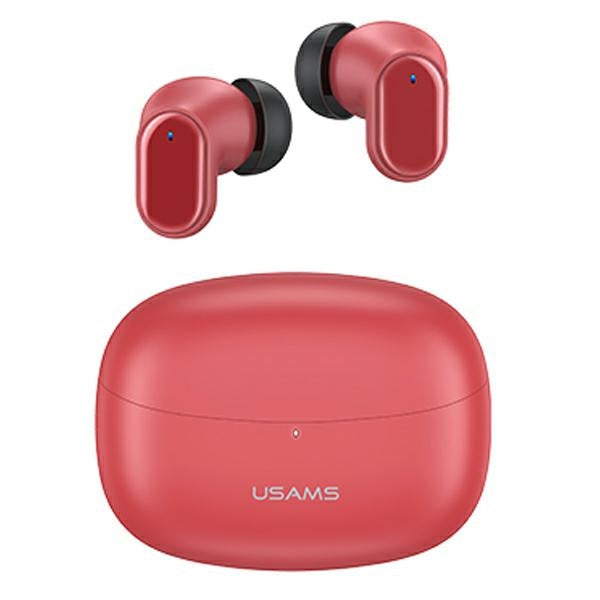 USAMS Слушалки Bluetooth 5.1 TWS BHseries безжични, червени BHUBH03