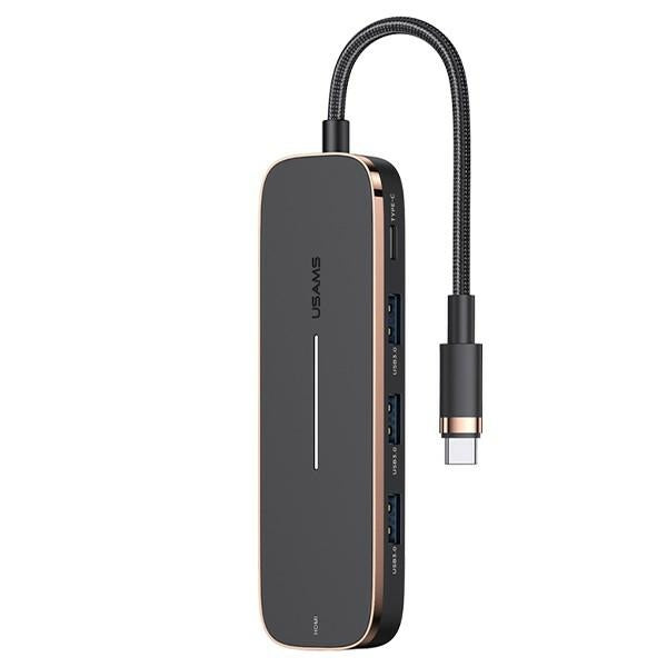 USAMS адаптер HUB + + HDMI, черен