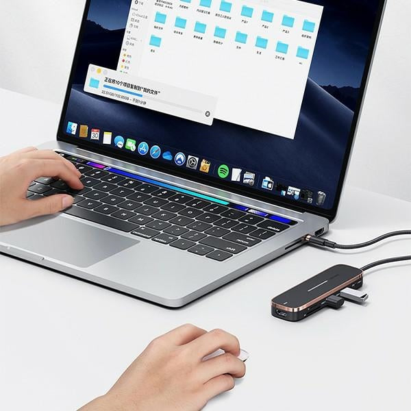 USAMS адаптер HUB + + HDMI, черен