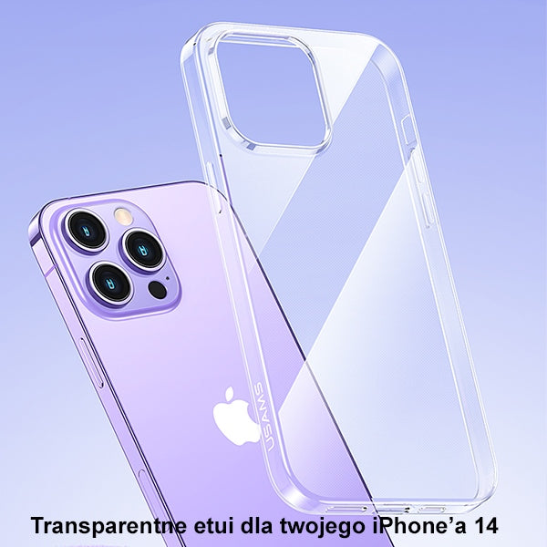 Силиконов калъф USAMS Primary за iPhone 14 Pro 6,7", прозрачен