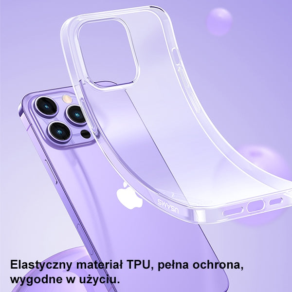 Силиконов калъф USAMS Primary за iPhone 14 Pro 6,7", прозрачен