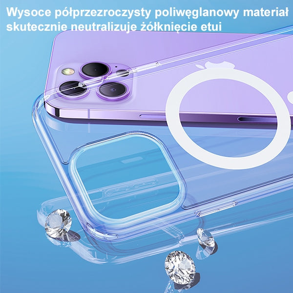 Калъф USAMS Ice Magnet за iPhone 14 Plus / 15 Plus 6,7", прозрачен