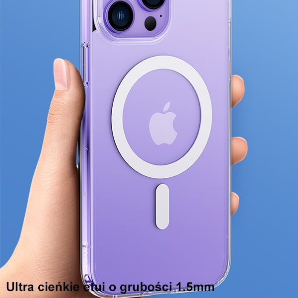Калъф USAMS Ice Magnet за iPhone 14 Plus / 15 Plus 6,7", прозрачен