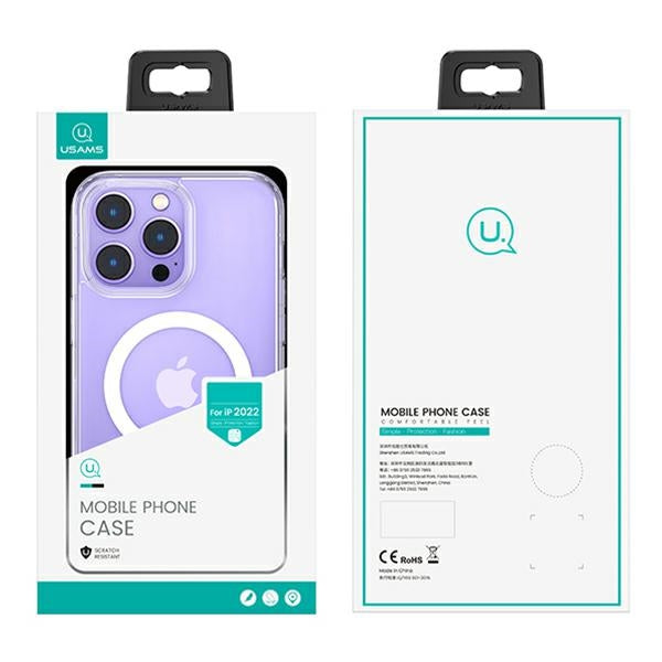 Калъф USAMS Ice Magnet за iPhone 14 Plus / 15 Plus 6,7", прозрачен