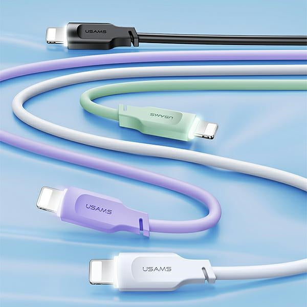 USAMS Lithe Series кабел към Lightning 20W 1 м, черен