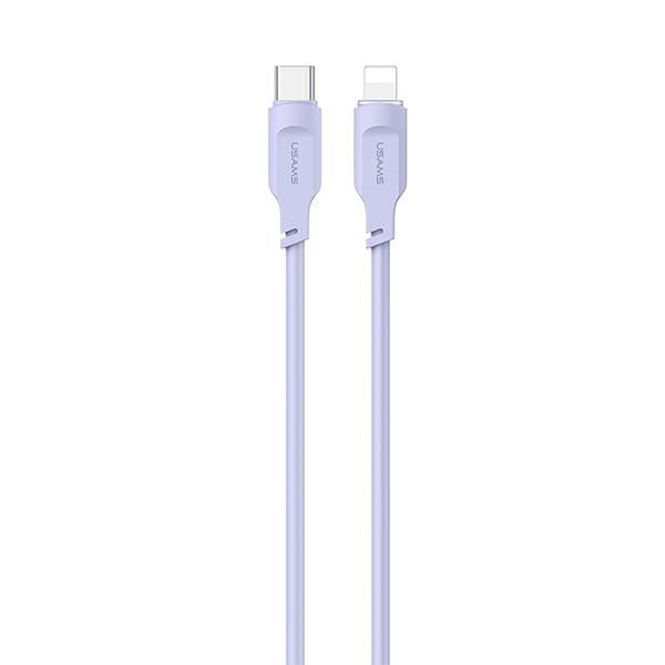 Кабел USAMS M3 Lightning 20W 1,M0 Fast Charging Lithe Series, лилав