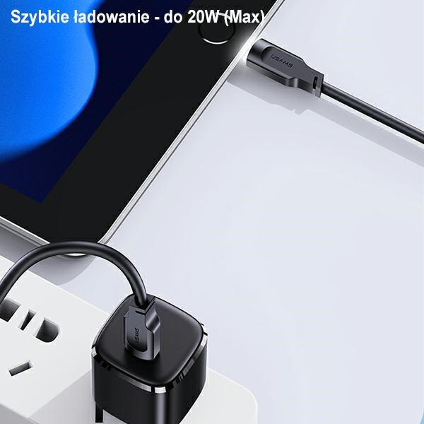 USAMS Lithe Series кабел към Lightning 20W 1 м, зелен