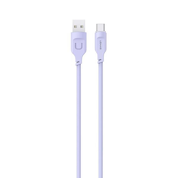 Кабел USAMS M3 6A 1M0 Display Fast Charging Lithe Series, лилав
