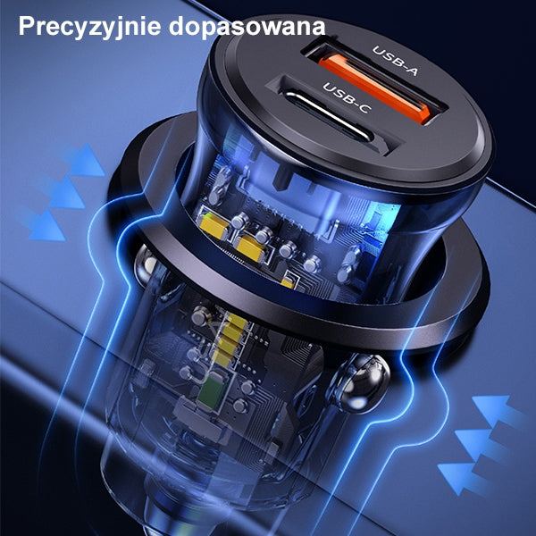 Автомобилно зарядно USAMS C32 Charge, черно