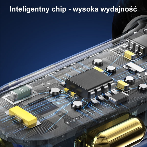 Автомобилно зарядно USAMS 2xUSB+1xUSB-C 80WFast Charge, синьо (CC159CC02, US-CC159)