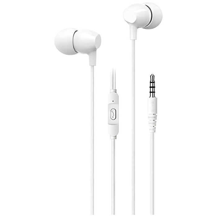 Слушалки USAMS stereo 3.5mm, 1,2m, бели