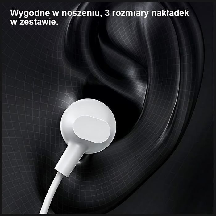 Слушалки USAMS stereo 3.5mm, 1,2m, бели