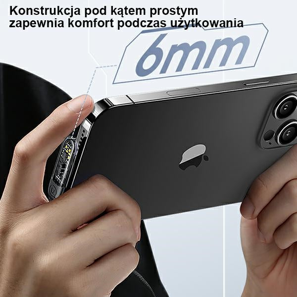 Кабел USAMS с ъгъл Lightning PD 20W Fast Charging Iceflake Series 1,2 м, бял
