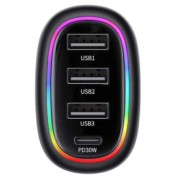 Автомобилно зарядно USAMS C34 PD Fast Charge, черно