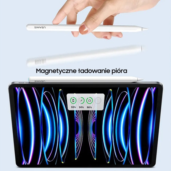USAMS Active TouchSensitive Pen магнитен стилус, бял