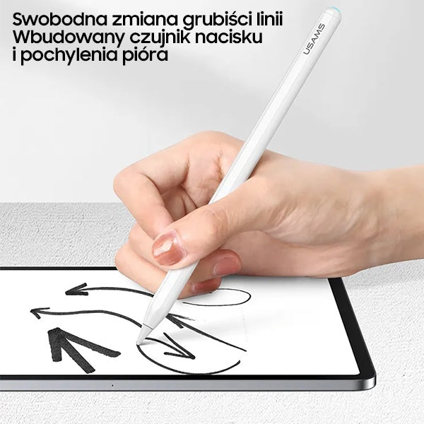 USAMS Active TouchSensitive Pen магнитен стилус, бял