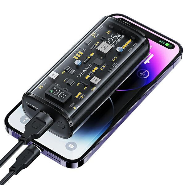 USAMS Powerbank PD Dual-Port Fast Charge, черен