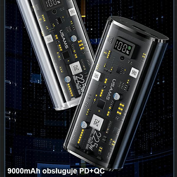 USAMS Powerbank PD Dual-Port Fast Charge, черен