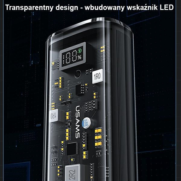 USAMS Powerbank PD Dual-Port Fast Charge, черен