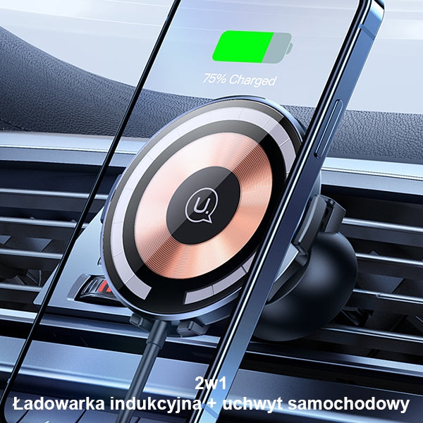 USAMS Uchwyt indukcyjny US-CD164 15W 2w1Magnetic до решетка вентилация, прозрачен CD164DZ02