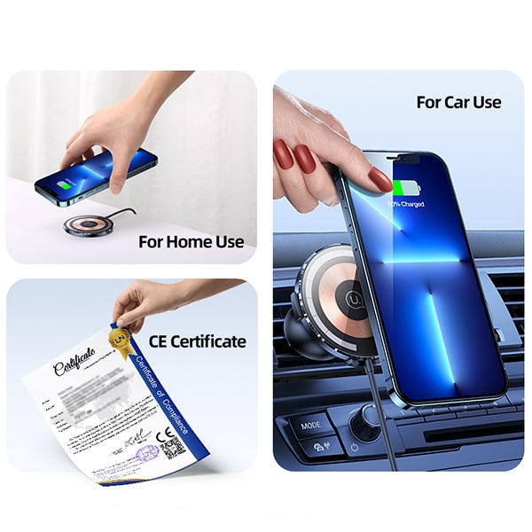USAMS Uchwyt indukcyjny US-CD164 15W 2w1Magnetic до решетка вентилация, прозрачен CD164DZ02