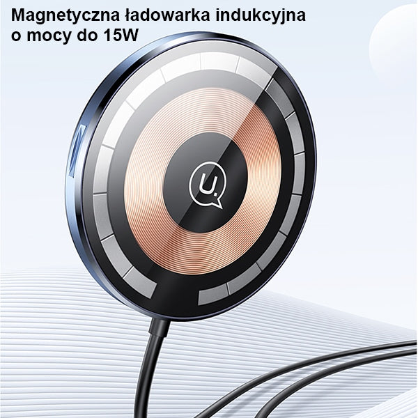USAMS Uchwyt indukcyjny US-CD164 15W 2w1Magnetic до решетка вентилация, прозрачен CD164DZ02