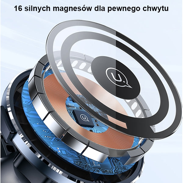 USAMS Uchwyt indukcyjny US-CD164 15W 2w1Magnetic до решетка вентилация, прозрачен CD164DZ02