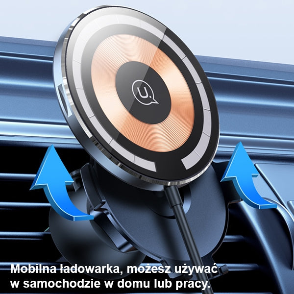 USAMS Uchwyt indukcyjny US-CD164 15W 2w1Magnetic до решетка вентилация, прозрачен CD164DZ02